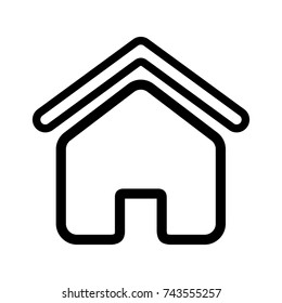 line art  out line house vector icon, home icon 