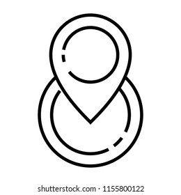 line art / out line map pin vector icon