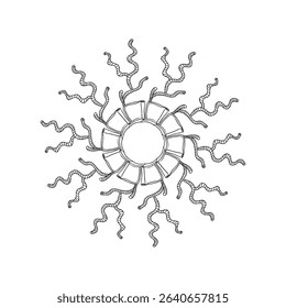 line art, outline, minimalist, simple, clean, geometric, intricate, pattern, black and white