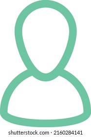 line art outlined stroke man user profile icon concept 