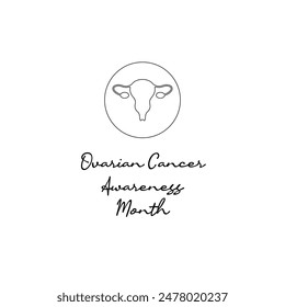 line art of Ovarian Cancer Awareness Month good for Ovarian Cancer Awareness Month celebrate. line art.