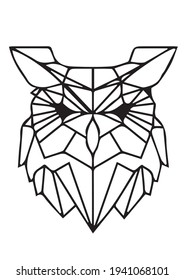 Line art of an Owl