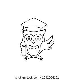 line art, the owl graduation expression