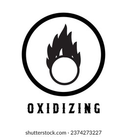 El arte de la línea del símbolo oxidante