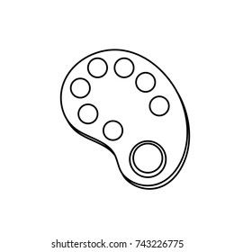 line art palette object creative design