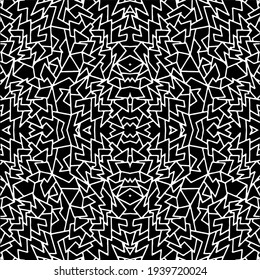 Line art Pattern design for fabric, background and others 100% vector illustration isolated on black background.