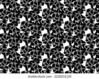 diseño floral de patrón de arte de línea, líneas dibujadas a mano eps.10