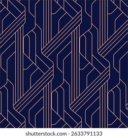 line art pattern on navy blue background