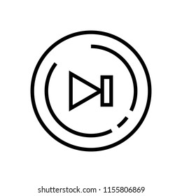 Line Art. pause button vector icon