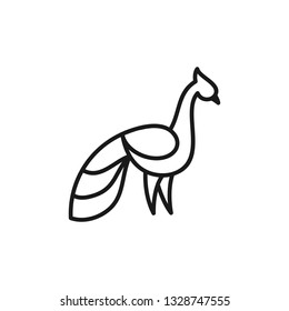 Line Art Peacock Color Black Designs illustration vector template. Suitable for Creative Industry, Multimedia, entertainment, Educations, Shop, and any related business
