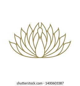 Line art of a Peacock that also represent a lotus flower, in an abstract way.