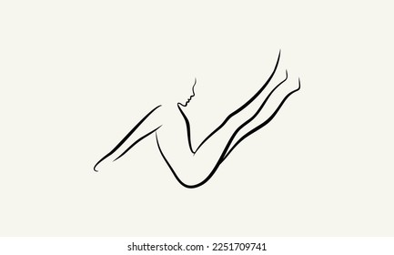 line art people yoga logo