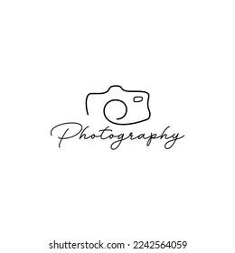 line art photo camera. Suitable for all businesses related with photography.