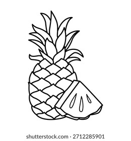 La línea del arte de la piña