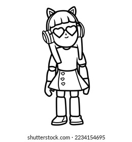 line art pkxd vector character