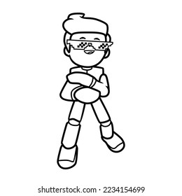 line art pkxd vector character