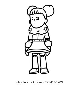 line art pkxd vector character