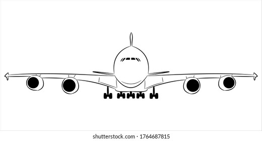 plano de arte de línea , aspecto frontal , ilustración