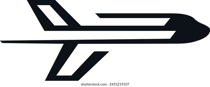 line art plane logo design	