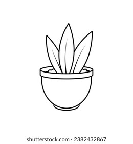 The Line Art of A Plant