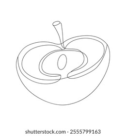 Line art of a plum fruit vector art illustration