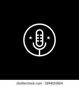 Line Art Podcast Logo Designs 