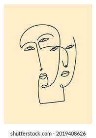 Line art portrait face character drawing,sketch,engraving,line vector illustration. Luxury design for book,card,cover,home decoration,art prints.