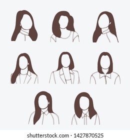 Line Art Portraits Of Pretty Girls