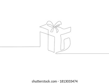 Arte de línea presente en ilustración vectorial de fondo blanco 