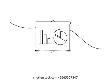 Line Art Una pantalla de presentación con gráficos