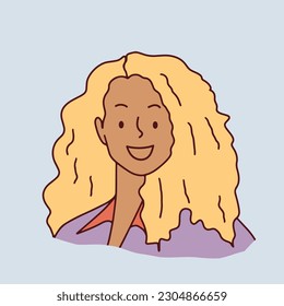 line art profile cartoon woman character beautiful woman straight face concept beauty salon plastic surgery shop
  illustration vector hand drawn