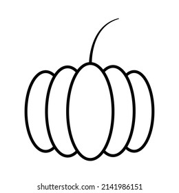 line art pumpkin icon, vegetable 