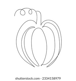 Line art of pumpkin vector illustration