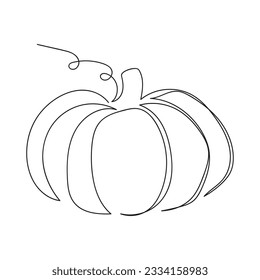 Line art of pumpkin vector illustration