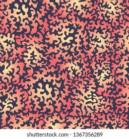 Line art random pink and yellow gradient abstract seamless pattern