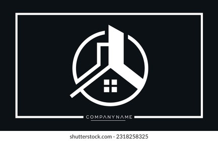 A line Art Real Estate Modern Logo