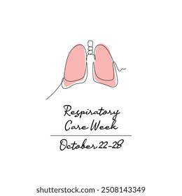 line art of Respiratory Care Week good for Respiratory Care Week celebrate. line art.