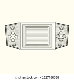 Line Art Retro Game Console