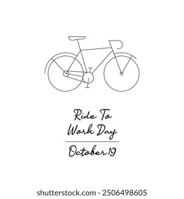 line art of Ride To Work Day good for Ride To Work Day celebrate. line art.