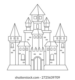 A Arte em Linha do Castelo Rígido