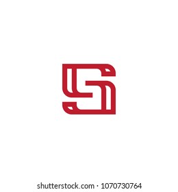 line art S initial logo vector