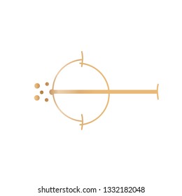 Line art sacral geometry curved contour alchemy symbol icon in modern style. Can be used for fluent design poster, tattoo concept, electronic music technology cover, flyer, logo, t-shirt print.