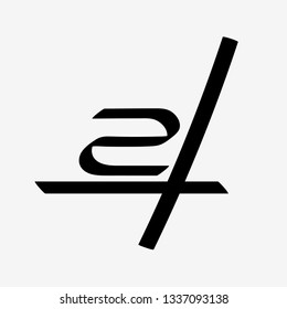 Line art sacral geometry curved contour glyph symbol icon in modern style. Can be used for fluent design poster, tattoo concept, electronic music technology cover, flyer, logo, t-shirt print.