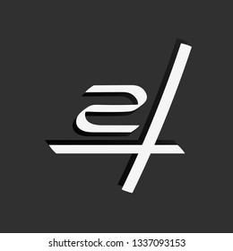 Line art sacral geometry curved contour glyph symbol icon in modern style. Can be used for fluent design poster, tattoo concept, electronic music technology cover, flyer, logo, t-shirt print.
