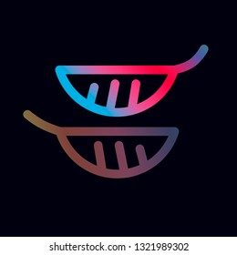 Line art sacral geometry shaman feather icon in modern style. Can be used for fluent design poster, electronic music technology cover, flyer, logo.
