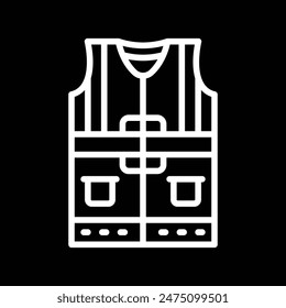 Line Art Safety Vest Icon