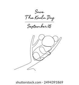 line art of Save The Koala Day good for Save The Koala Day celebrate. line art.