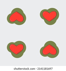 El arte de la línea es un patrón sin fisuras en forma de corazón rojo en forma de color. Textura gráfica romántica. Concepto de celebración de vacaciones. Impresión decorativa. Papel de pared geométrico brillante. Línea de contorno negro. Vector.
