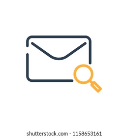 Line Art. Search Mail and Message vector