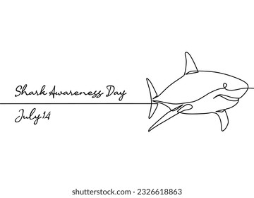 line art of shark awareness day good for shark awareness day celebrate. line art. illustration.